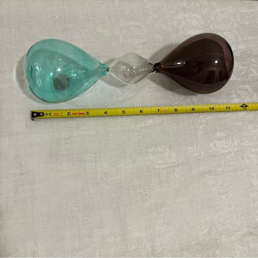 Anthropologie *RARE* NIB Turquoise/Clear/Violet Hour Glass - Picture 3 of 6